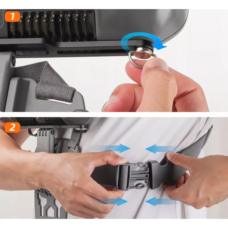SUNNYLIFE Brustgurt für DJI RC Plus Fernsteuerung - Schwarz