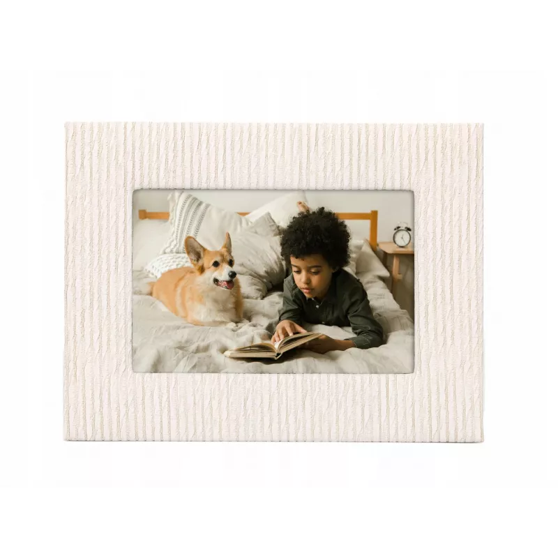 Stehender Bilderrahmen für 10x15 cm Foto Ecru Beige Hochformat Querformat Loveinstant