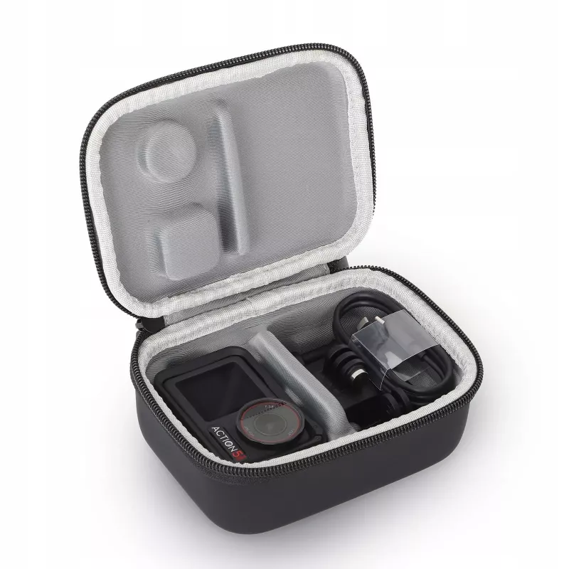 SUNNYLIFE Protective Carrying Case für DJI Osmo Action 3, 4, 5 Pro - Harte EVA-Schale, stoßfest, schwarz