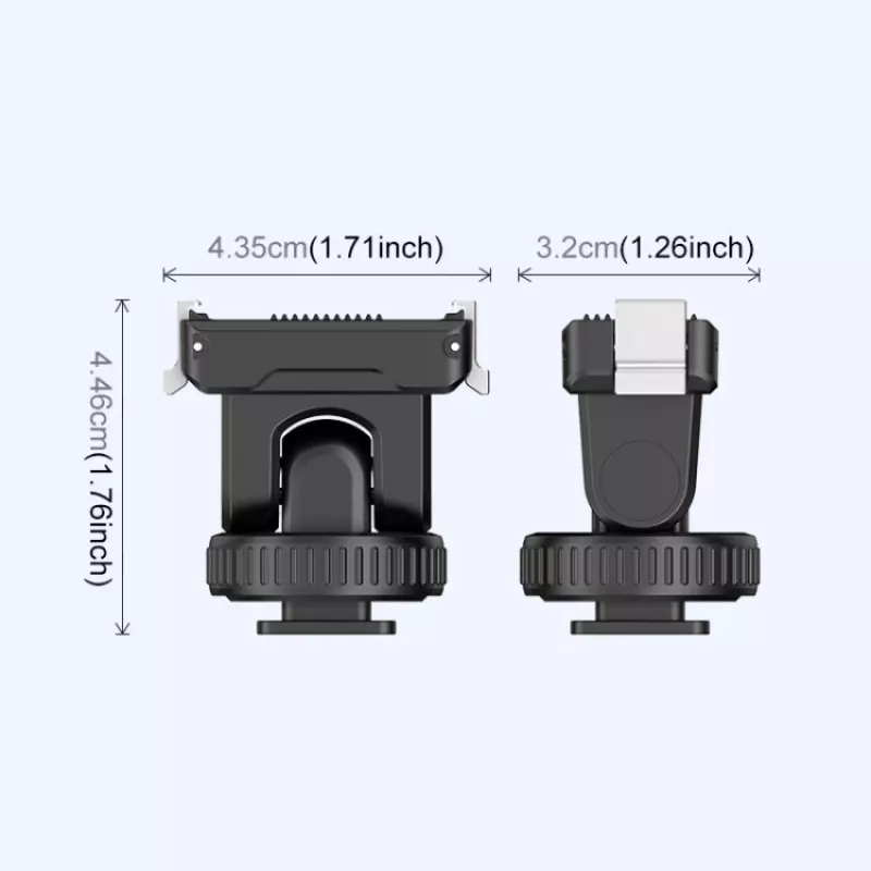 PULUZ Quick Release Mount Adapter 1/4 inch Thread Cold Shoe für DJI Osmo Action 3/4/5 Pro PU727B