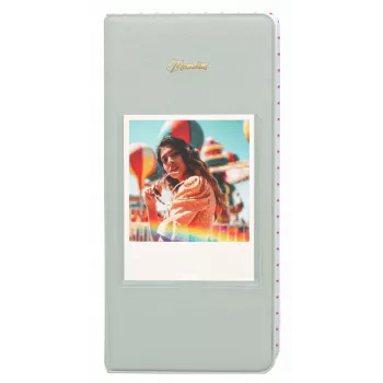 LOVEINSTANT Fotoalbum 64 Fotos für Fuji Instax Wide, Square, Polaroid 600, SX-70, Now - Grün