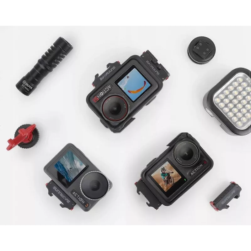 SUNNYLIFE Adapterhalterung für DJI Osmo Action 5 Pro / 5 / 4 / 3 - ISO-Hot-Shoe - Schwarz
