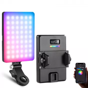 NEEWER VL67C RGB LED Video Light 5W mit Handyclip und Bluetooth App-Steuerung