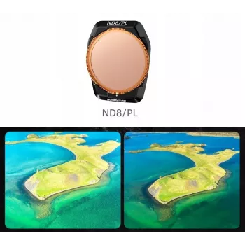 SUNNYLIFE Hybrid 2-in-1 Polarisationsfilter PL + Grau ND8 für DJI Air 3S / 3 + Etui Fi923-8p