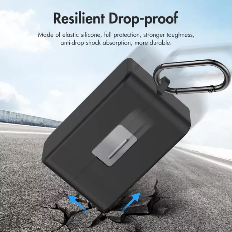 PULUZ Silikon-Schutzhülle für DJI Mic Mini Ladecase - Schwarz
