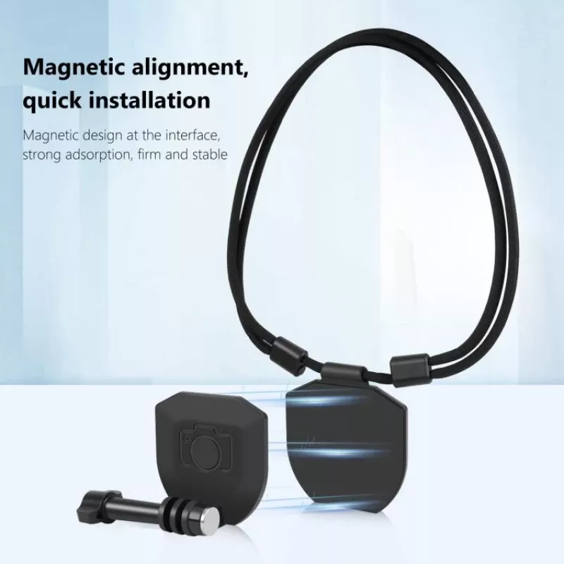 PULUZ Magnetic Neck Mount for GoPro Hero 13 12 11 Mini 10 9 8 7 6 5 Max / PU739B