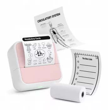 LOVEINSTANT S1 Bluetooth Thermodrucker für Fotos, Aufkleber, Notizen, Etiketten, 53mm, 203dpi, Pink