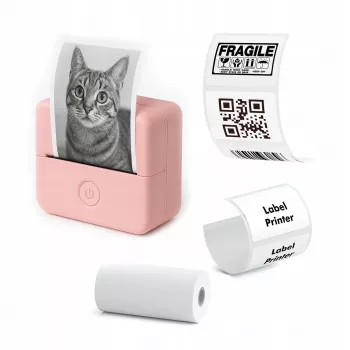 LOVEINSTANT X6 Bluetooth Thermodrucker für Fotos, Aufkleber, Notizen, Etiketten, Pink