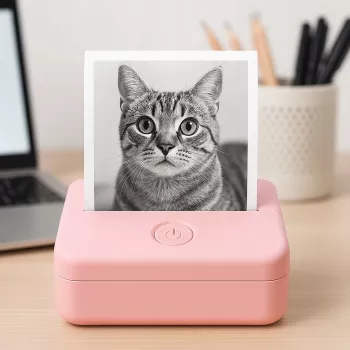 LOVEINSTANT X6 Bluetooth Thermodrucker für Fotos, Aufkleber, Notizen, Etiketten, Pink