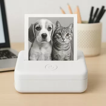 LOVEINSTANT X6 Bluetooth Thermodrucker für Fotos, Etiketten, Notizen, Aufkleber, KI-App, Weiß