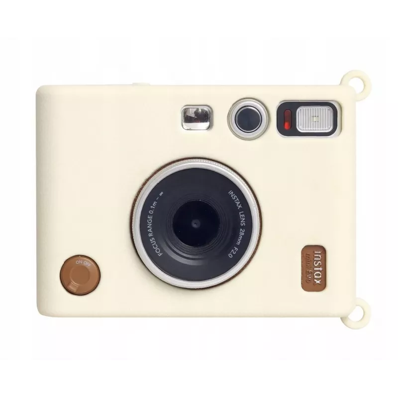 LOVEINSTANT Silikonhülle für Fujifilm Instax Mini Evo - Weiß