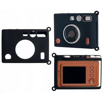 LOVEINSTANT Silikonhülle für Fujifilm Instax Mini Evo - Schwarz