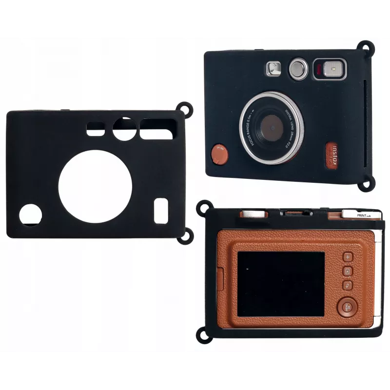LOVEINSTANT Silikonhülle für Fujifilm Instax Mini Evo - Schwarz