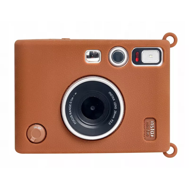 LOVEINSTANT Silikon-Schutzhülle für Fujifilm Instax Mini Evo - Braun