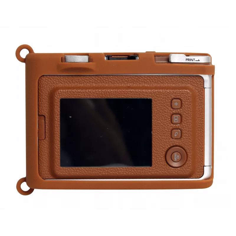 LOVEINSTANT Silikon-Schutzhülle für Fujifilm Instax Mini Evo - Braun