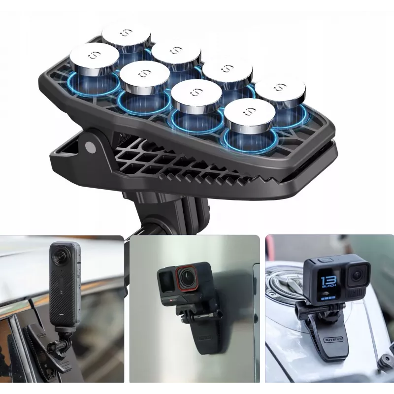 SUNNYLIFE Clip Mount Quick Release Adapter für Gürtel, Riemen, Gurtzeug, Magnet, 1/4 Zoll, GoPro