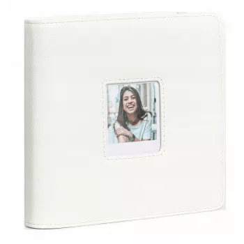LOVEINSTANT Fotoalbum für Polaroid Go – 36 Blätter, 288 Fotos, weißes PU-Leder