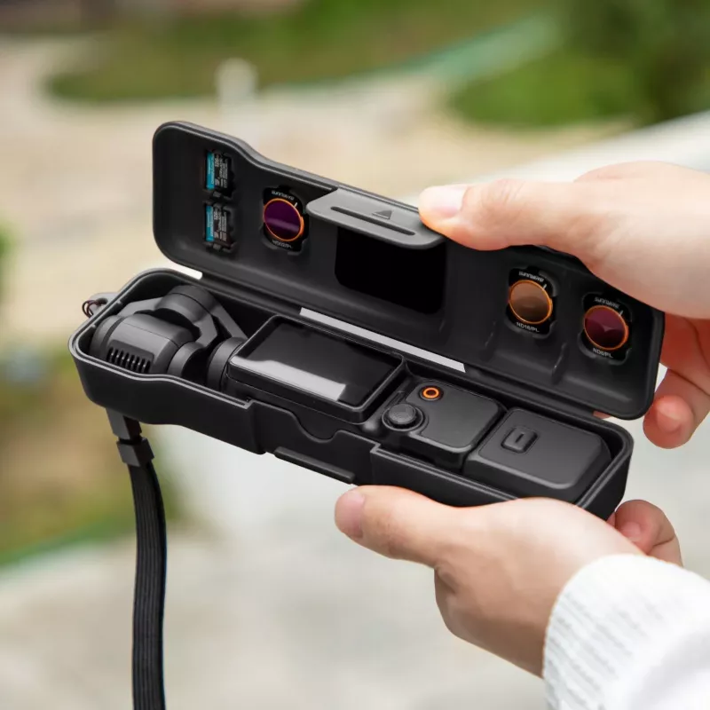 SUNNYLIFE Schutzhülle Hartschalenkoffer für DJI Osmo Pocket 3 und Zubehör, Orange