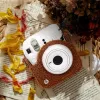 LOVEINSTANT Schutzhülle für Fujifilm Instax Mini 12 - Plüsch-Hunde-Design - Braun