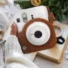 LOVEINSTANT Schutzhülle für Fujifilm Instax Mini 12 - Plüsch-Hunde-Design - Braun