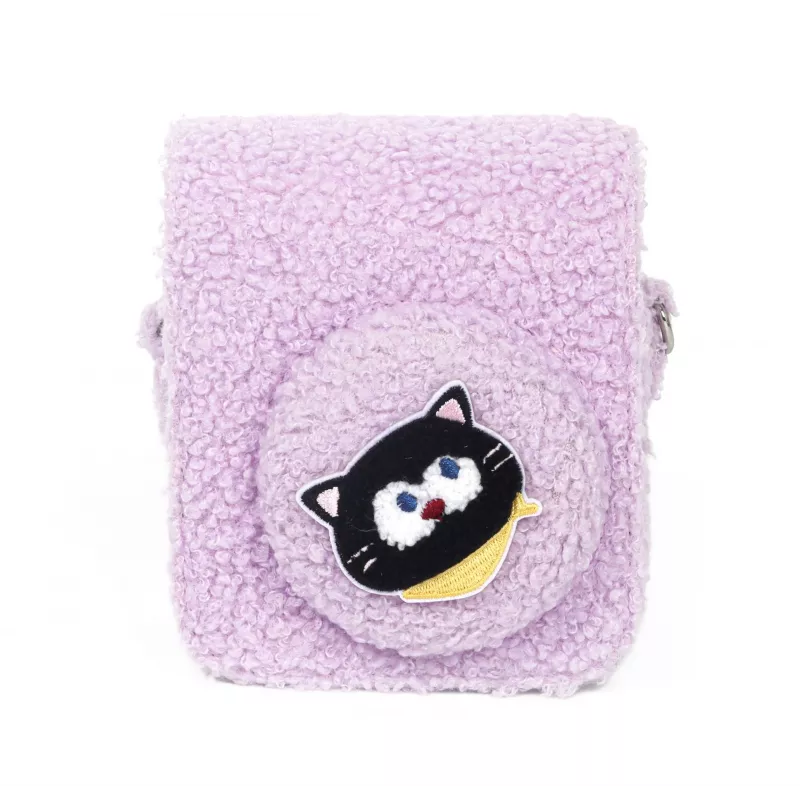 LOVEINSTANT Plush Kitten Case für Fujifilm Instax Mini 12 - Lila