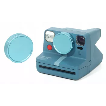 LOVEINSTANT Schutzobjektivdeckel aus Aluminium für Polaroid Now Now+ Blau