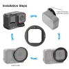 PULUZ 3-in-1 UV Filter Adapter Kit 52mm Lens Cap für Insta360 Ace Pro 2 / PU770B