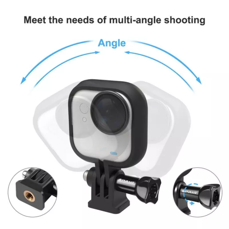 PULUZ Rahmenhalterung Schutzhülle für Insta360 GO Ultra, 1/4 inch Stativbefestigung, Schwarz