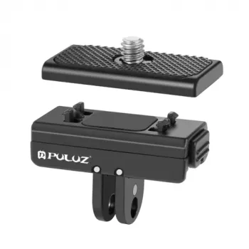 PULUZ Quick Release Mount Adapter für GoPro 1/4 inch Stativgewinde auf GoPro-Schnellverschluss für Insta360 Ace Pro X4/X3/X2/X, DJI Osmo Action, PU965B