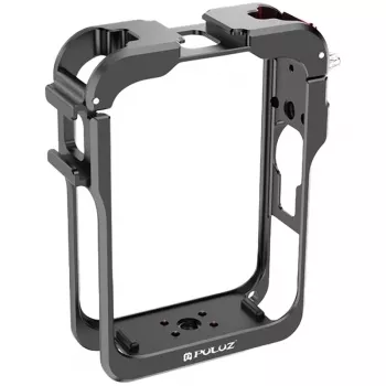 PULUZ Rahmenhalterung Schutzrahmen mit 2x Cold-Shoe-Halterungen und 1/4-Zoll-Gewinde für DJI Osmo 360 (PU781B)
