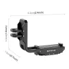 PULUZ PU768B Cage Rail für DJI Osmo Action 5 Pro / 4, horizontal und vertikal