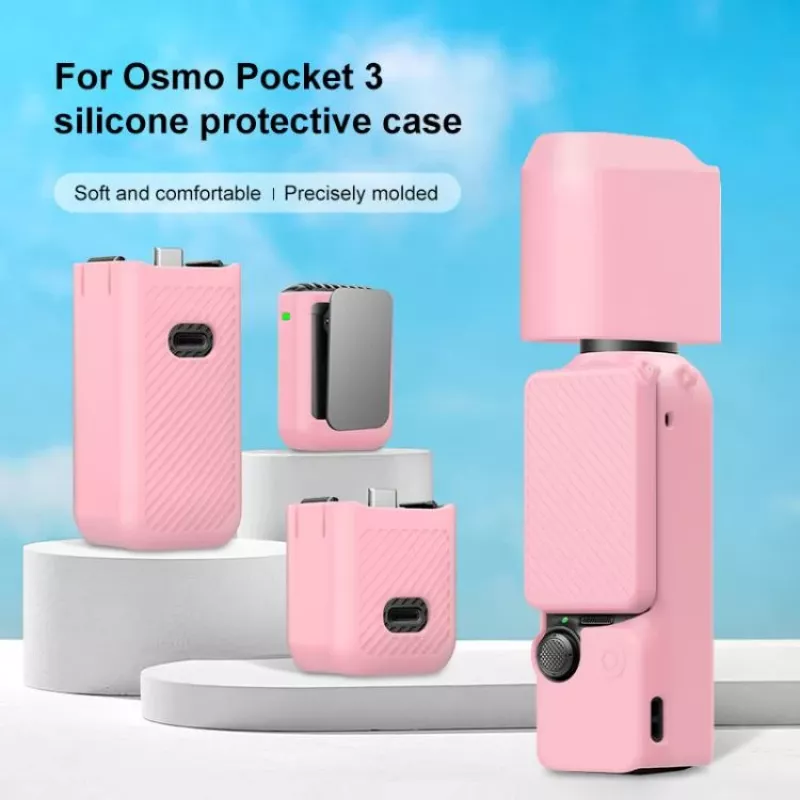 PULUZ 6-in-1 Schutzkoffer-Set für DJI Osmo Pocket 3 - Pink TPU/PU
