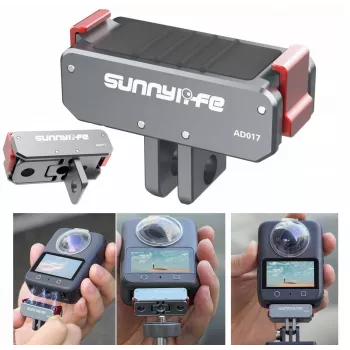 SUNNYLIFE Magnetic Quick Release Adapter mit 1/4 inch-Gewinde und GoPro-Halterung für DJI Osmo Action 5 Pro / 4 / 3, AD017-T