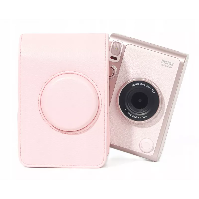 LOVEINSTANT Case Pouch Bag Cover für Fujifilm Instax Mini Evo Pink Vertikal