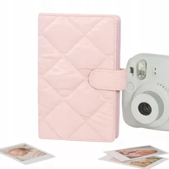 LOVEINSTANT Album für 108 Fotos kompatibel mit Fujifilm Instax Mini 12 40 11 9 8 7 Evo Liplay Link / Quilted Pink
