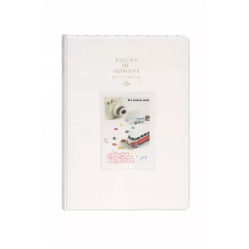LOVEINSTANT Fotoalbum für 128 Abzüge für Fujifilm Instax Mini 99 12 40 11 41 Evo LiPlay Link / Weiß