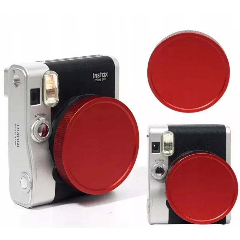 LOVEINSTANT Schutzobjektivdeckel für Fujifilm Instax Mini 90 - Rot