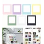 LOVEINSTANT Magnetischer Bilderrahmen-Set 7x Rahmenmagnet für Polaroid I-Type 600 SX-70 Schwarz