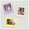 LOVEINSTANT Magnetischer Bilderrahmen-Set 7x Rahmenmagnet für Polaroid I-Type 600 SX-70 Schwarz