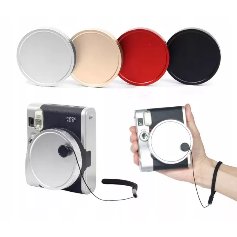 LOVEINSTANT Protective Lens Cap for Fujifilm Instax Mini 90 Neo Classic - Silver
