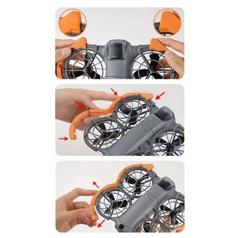 SUNNYLIFE Propeller Guard Protection Cover für DJI Neo 2 Drohne - Schwarz (4er-Pack)
