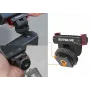 SUNNYLIFE Magnetic Quick Release Mount mit Kaltgerätestecker und 1/4 Zoll Gewinde für DJI Osmo Action 5 Pro / 4 / 3 / 2 - Schwarz