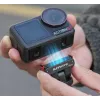 SUNNYLIFE Magnetic Quick Release Mount mit Kaltgerätestecker und 1/4 Zoll Gewinde für DJI Osmo Action 5 Pro / 4 / 3 / 2 - Schwarz