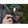 SUNNYLIFE Magnetic Quick Release Mount mit Kaltgerätestecker und 1/4 Zoll Gewinde für DJI Osmo Action 5 Pro / 4 / 3 / 2 - Schwarz