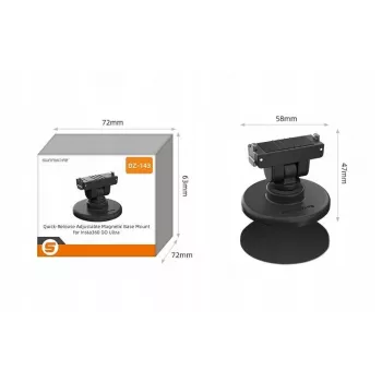 SUNNYLIFE Magnetic Quick Release Mount mit 1/4 Zoll Basis für Insta360 GO Ultra / Dz-143-d