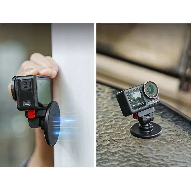 SUNNYLIFE Magnetic Quick Release Mount 1/4 inch Base for DJI Osmo Action 5 Pro 4 3 2 / Insta360 - Black