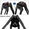 PULUZ 75mm Bowl Tripod Adapter mit 1/4 Zoll und 3/8 Zoll Gewinde, Schwarz (PU3503)