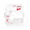 LOVEINSTANT Hartschalen-Schutzhülle für Fujifilm Instax Mini 12 - Rot-Kirschen-Muster mit Schultergurt