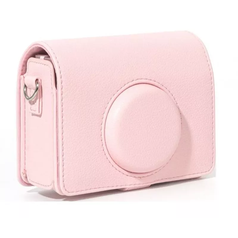 LOVEINSTANT 4-in-1 Kit Case Photo Album LCD Screen Protector Lens Cap for Fujifilm Instax Mini Evo - Pink