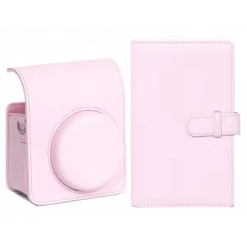 LOVEINSTANT Kameratasche und Fotoalbum-Set für Fujifilm Instax Mini 13 - Pink